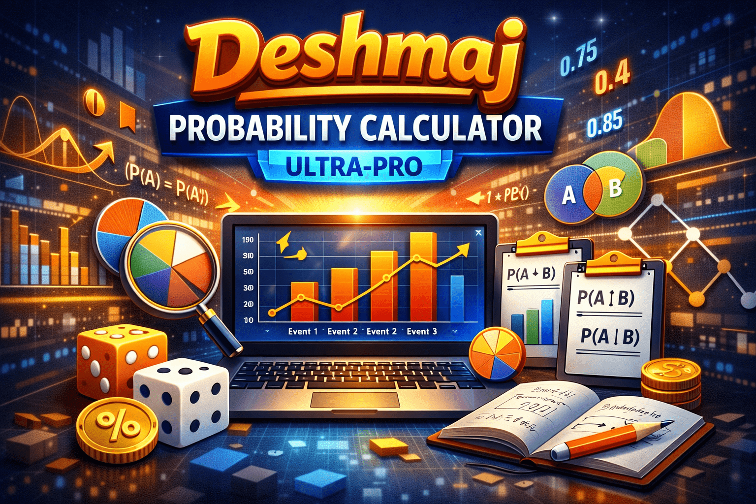 Probability Calculator for Students – (Deshmaj Tools)