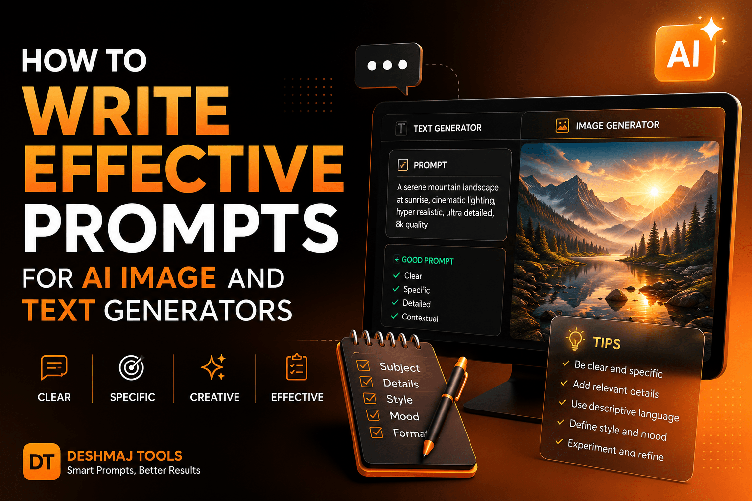 How to Write Effective Prompts for AI Image and Text Generators: The Complete 2026 Guide